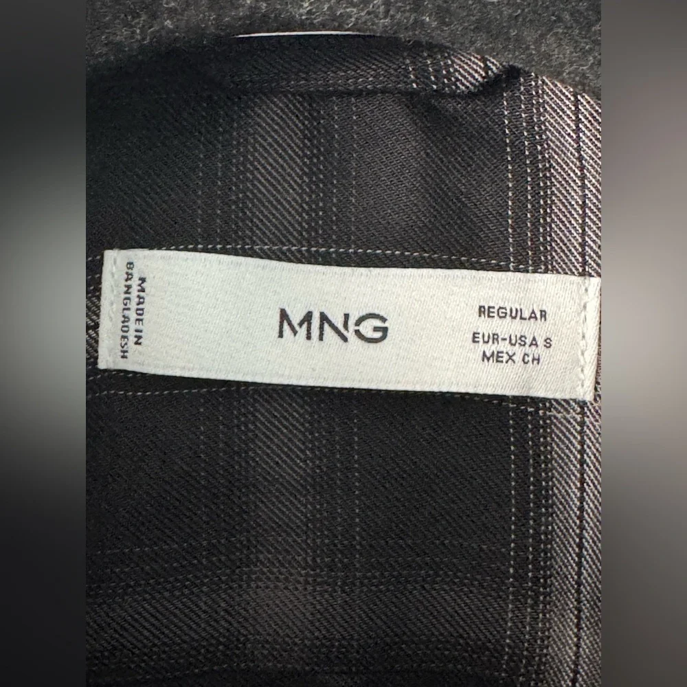 Mango MNG Men's REGULAR-FIT WINDOWPANE SHIRT 100% Viscose